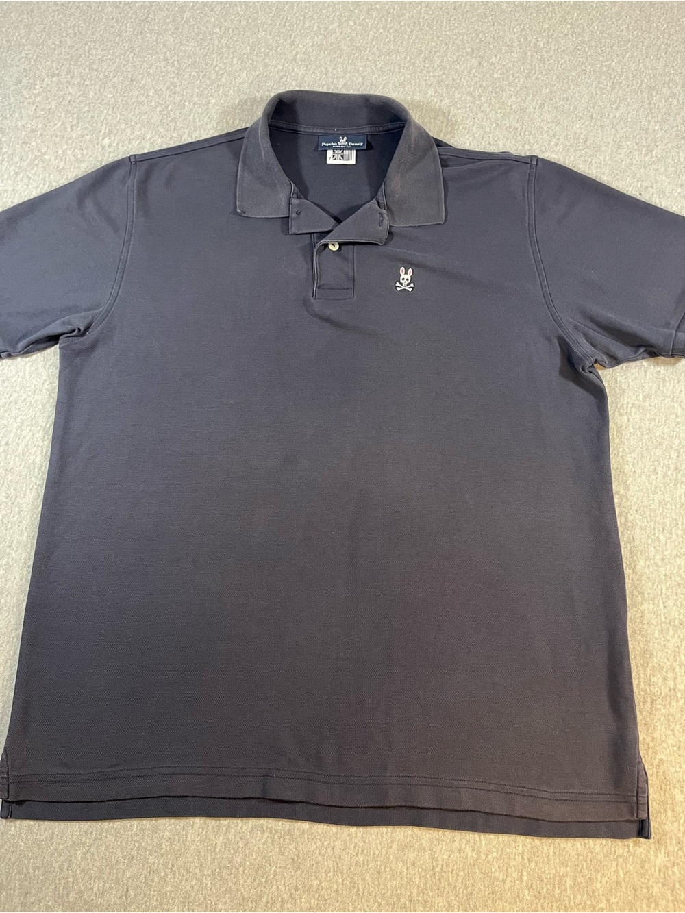 Psycho Bunny Men’s Polo Shirt in Faded Black with Embroidered Logo
